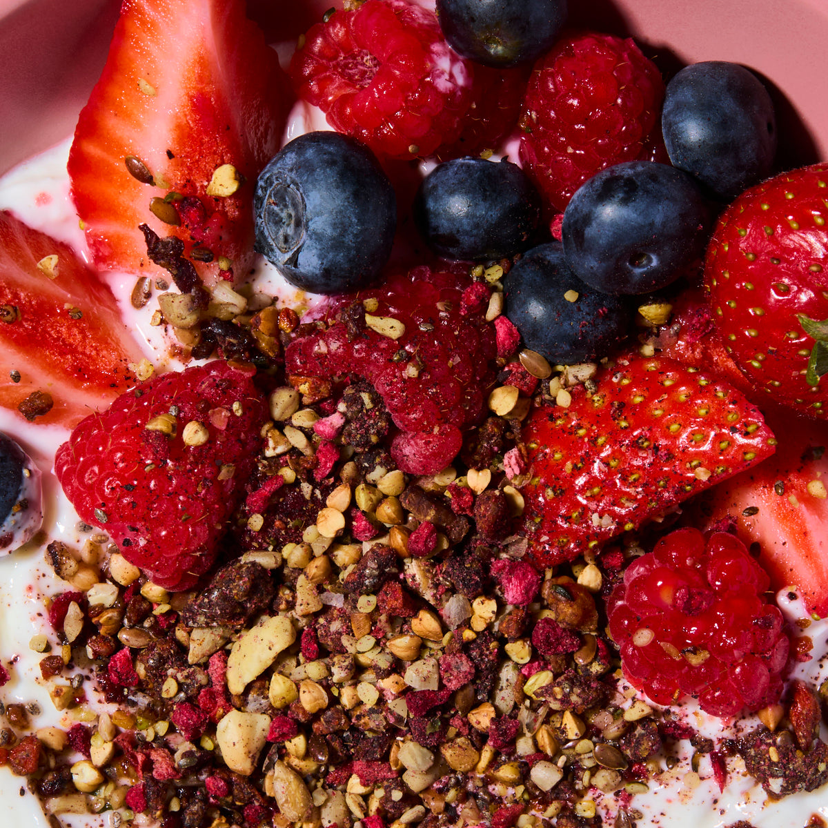 yoghurt and berries punch your yoghurt fruity food topper