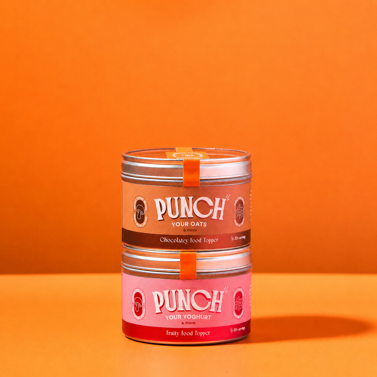 Our sweet duo: chocolatey PUNCH your Oats and fruity PUNCH your Yoghurt. Crunchy toppers for porridge, yoghurt and smoothie bowls. Save on single pots.